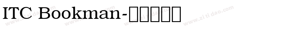 ITC Bookman字体转换